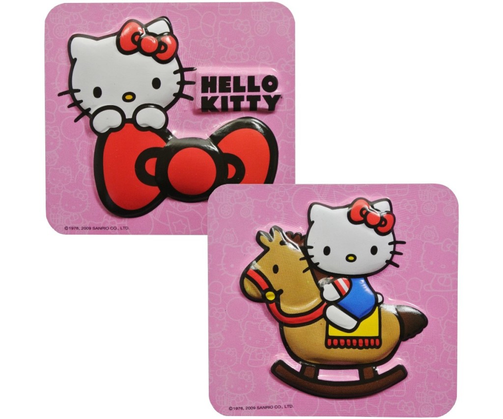 lot_deux_stickers_magnet_hello_kitty_cheval_en_bois_pas_cher_1000